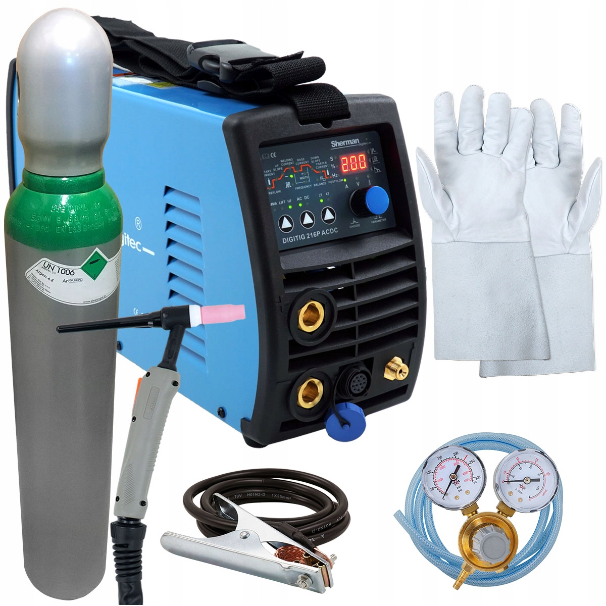 Spawarka inwertorowa TIG 200 AC/DC Puls Alu HF