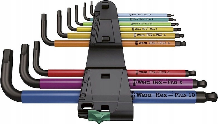 WERA Zestaw Kluczy Imbusowych Hex-Plus 9-częściowy Kolorowy Metr. — miniatura 10