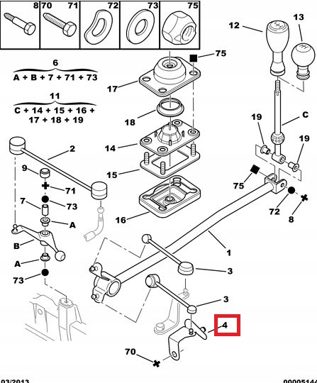 ZACZEP KULKA CIĘGNA BIEGÓW BERLINGO XSARA PARTNER Rodzaj skrzyni Manualna