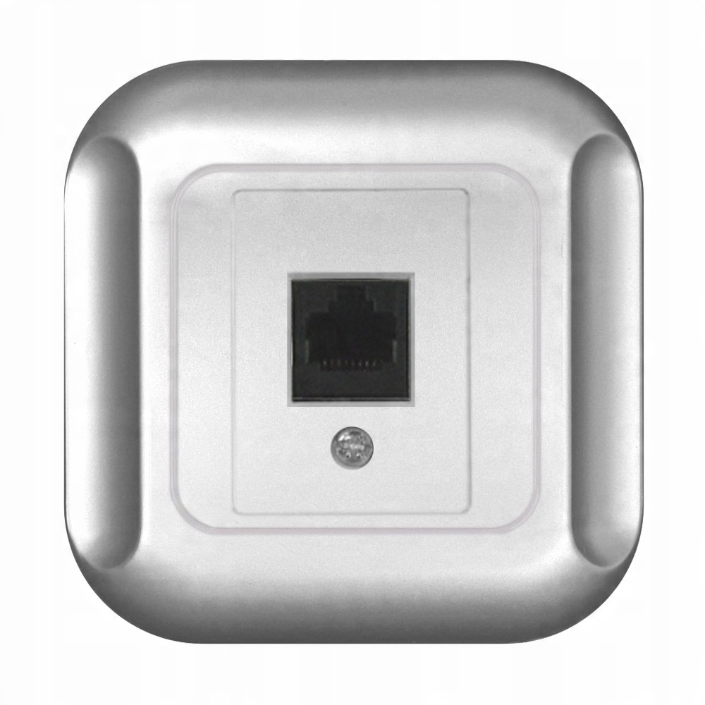 

Topaz Gniazdo P/t Komputerowe RJ45 kat.5e Srebrne