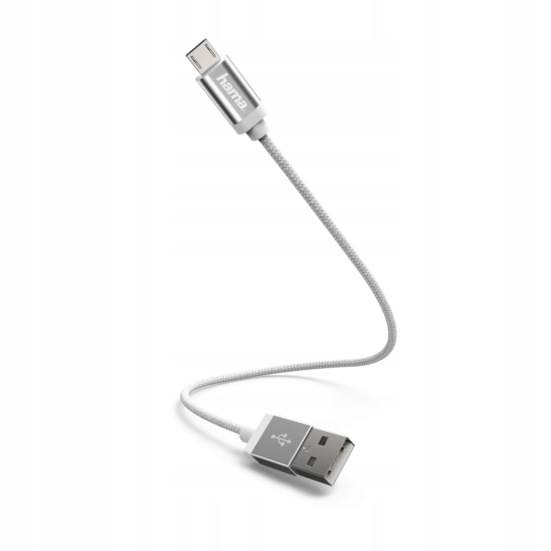 Hama kabel Micro USB - USB Biały 0,2m