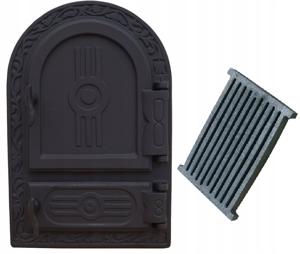 drzwiczki żeliwne paleniskowe 49x32 cm + RUSZT