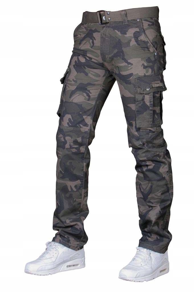 Spodnie robocze z paskiem moro 2096 rozmm. 32 Marka inna