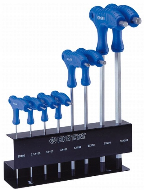 Klucze IMBUSY HEX H2 10 8sz TYP L STOJAK KING TONY