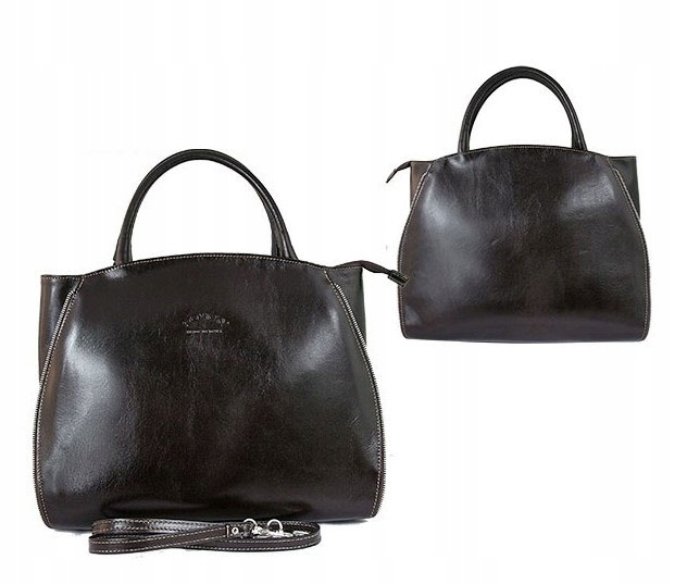 SKÓRZANA torebka WŁOSKA SKÓRA KUFEREK duża A4 HIT! Płeć kobieta