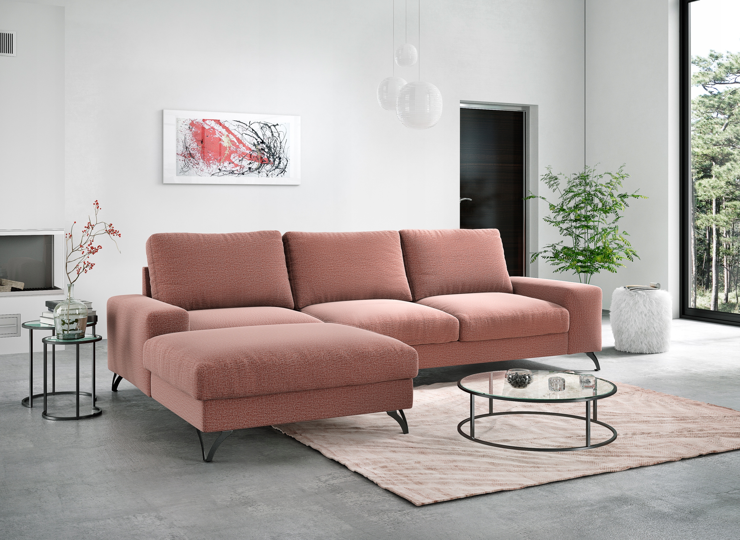 FLAVIO L1F+L2F+R4 nowoczesny narożnik modułowy