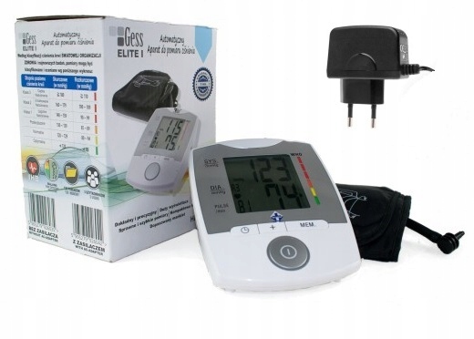 

Ciśnieniomierz Naramienny Gess Elite Zasilacz