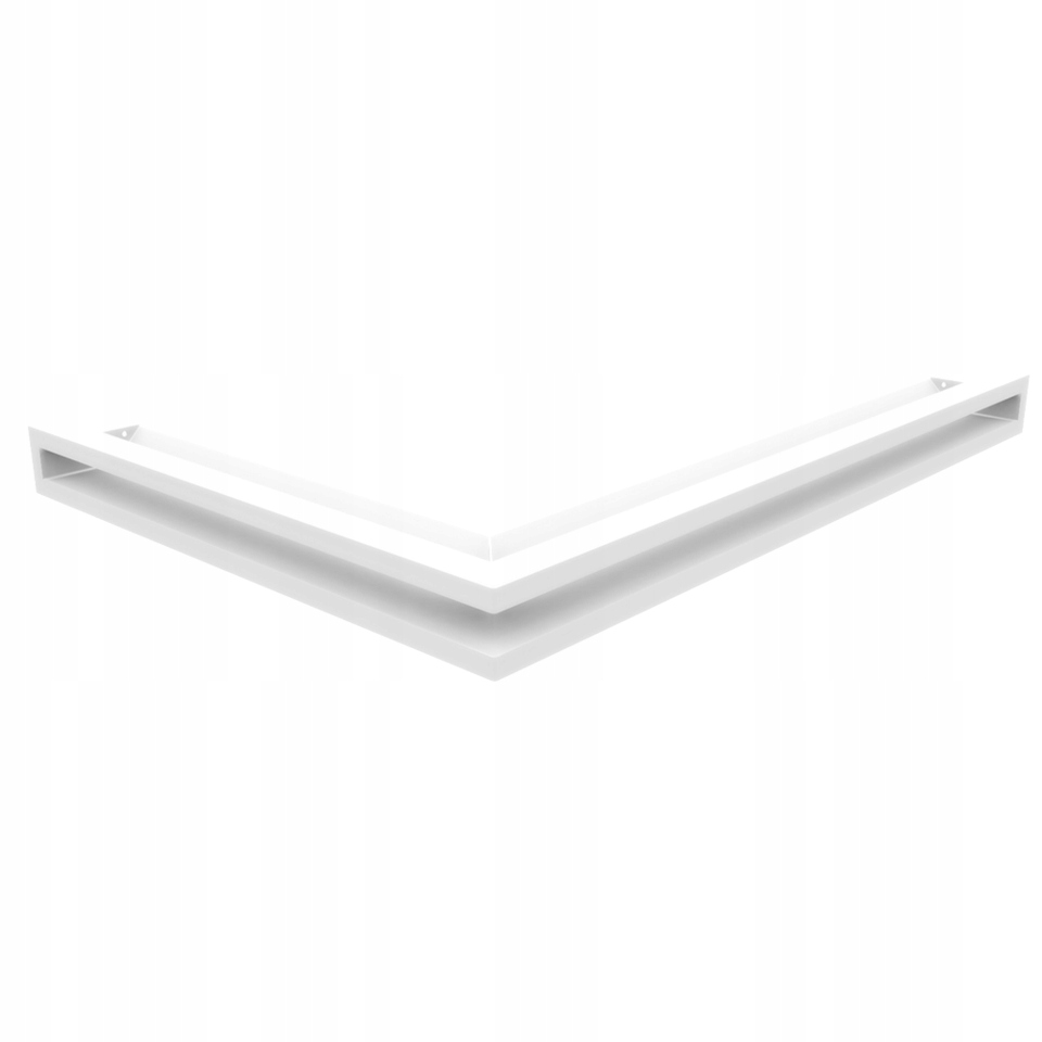 Ventilační mřížka krbová Luft rohová pravá 54,7x76,6x6 bílá