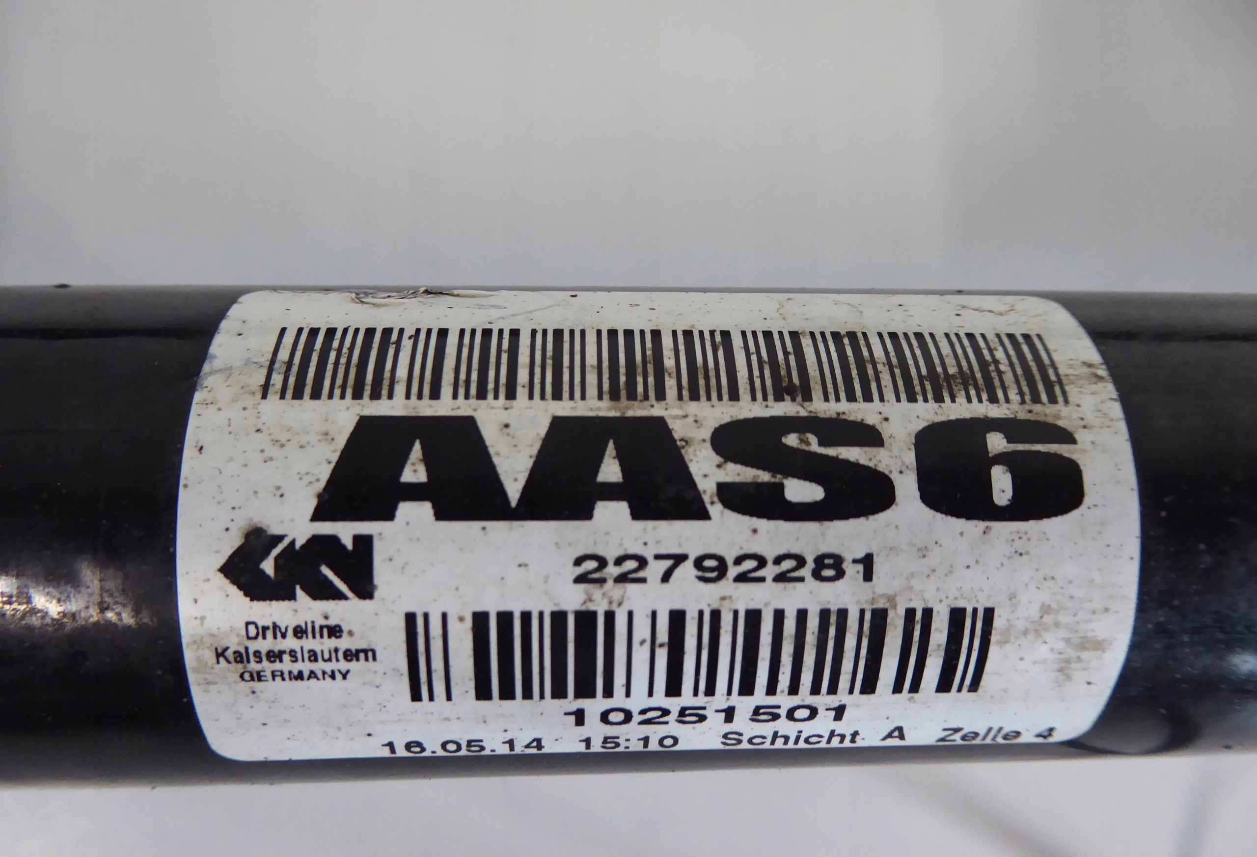 semi-axis right 22792281 AAS6 OPEL INSIGNIA 1.8 A18XER