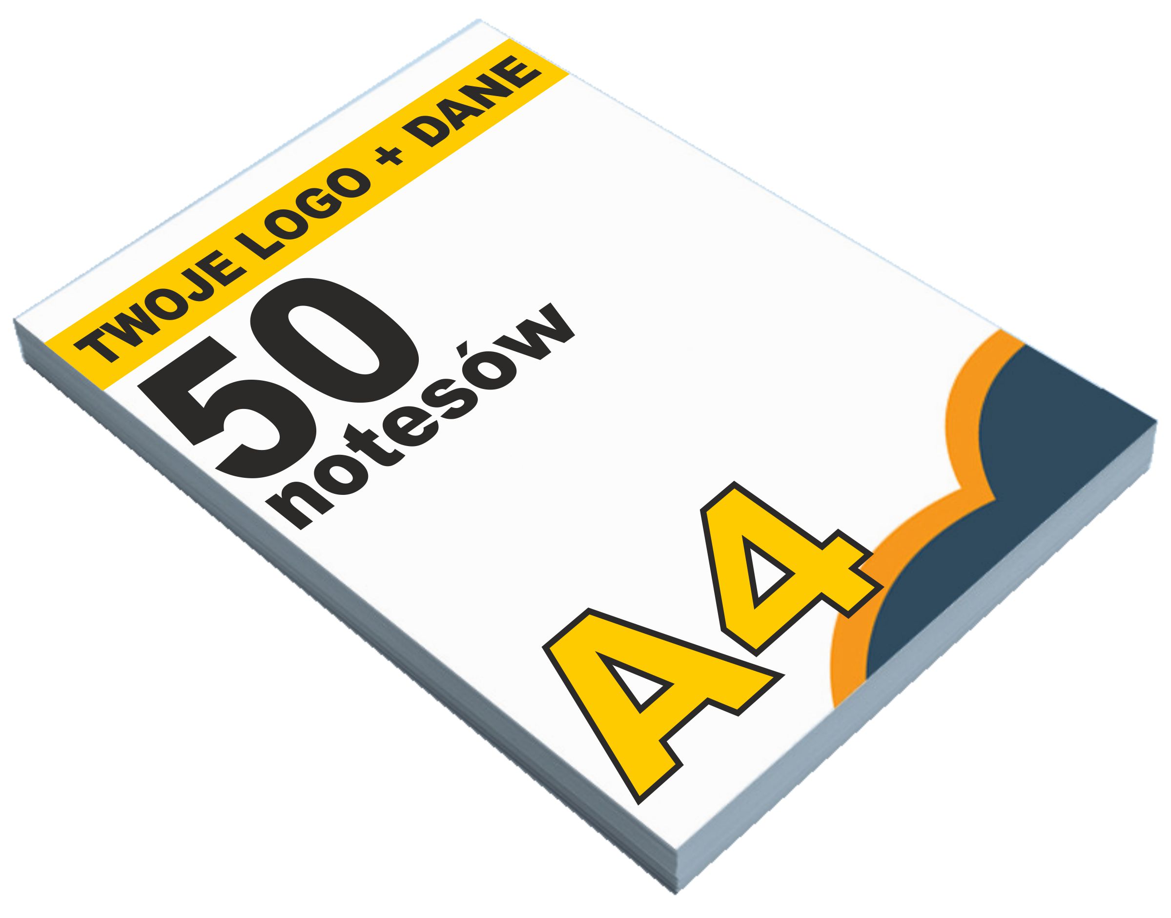 BLOCZKI REKLAMOWE z nadrukiem NOTESY A4 - 50 sztuk