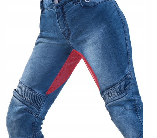 SHIMA JESS BLACK Spodnie motocyklowe + PROTEKTORY Materiał jeans