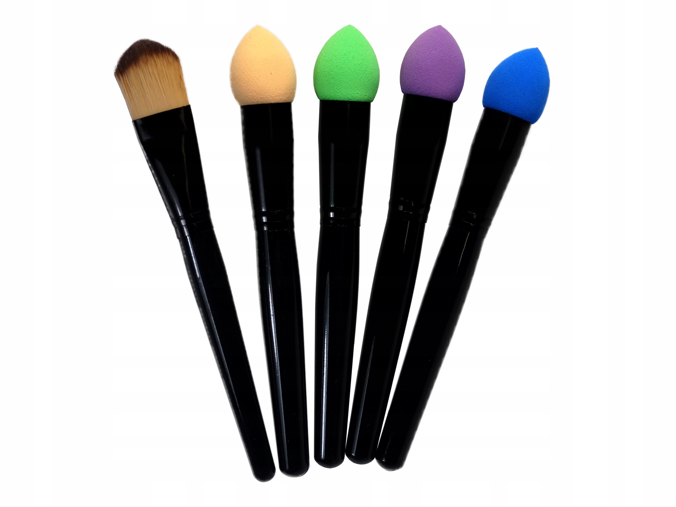 Zestaw Pędzel+ Gąbka Sponge Z Rączką Do Podkładu Marka inna marka