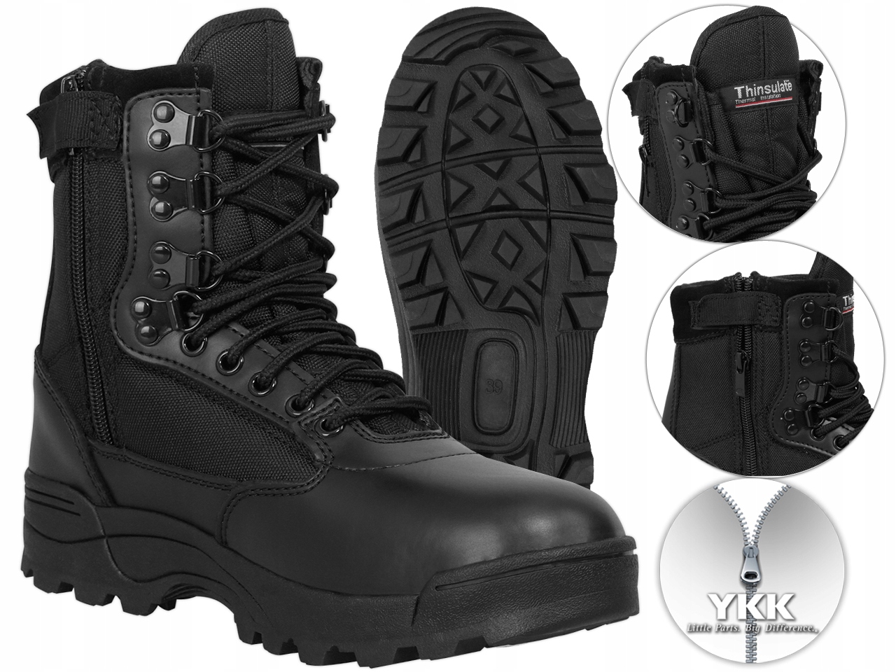 

Buty Wojskowe Taktyczne Ochrona Security z Zamkiem