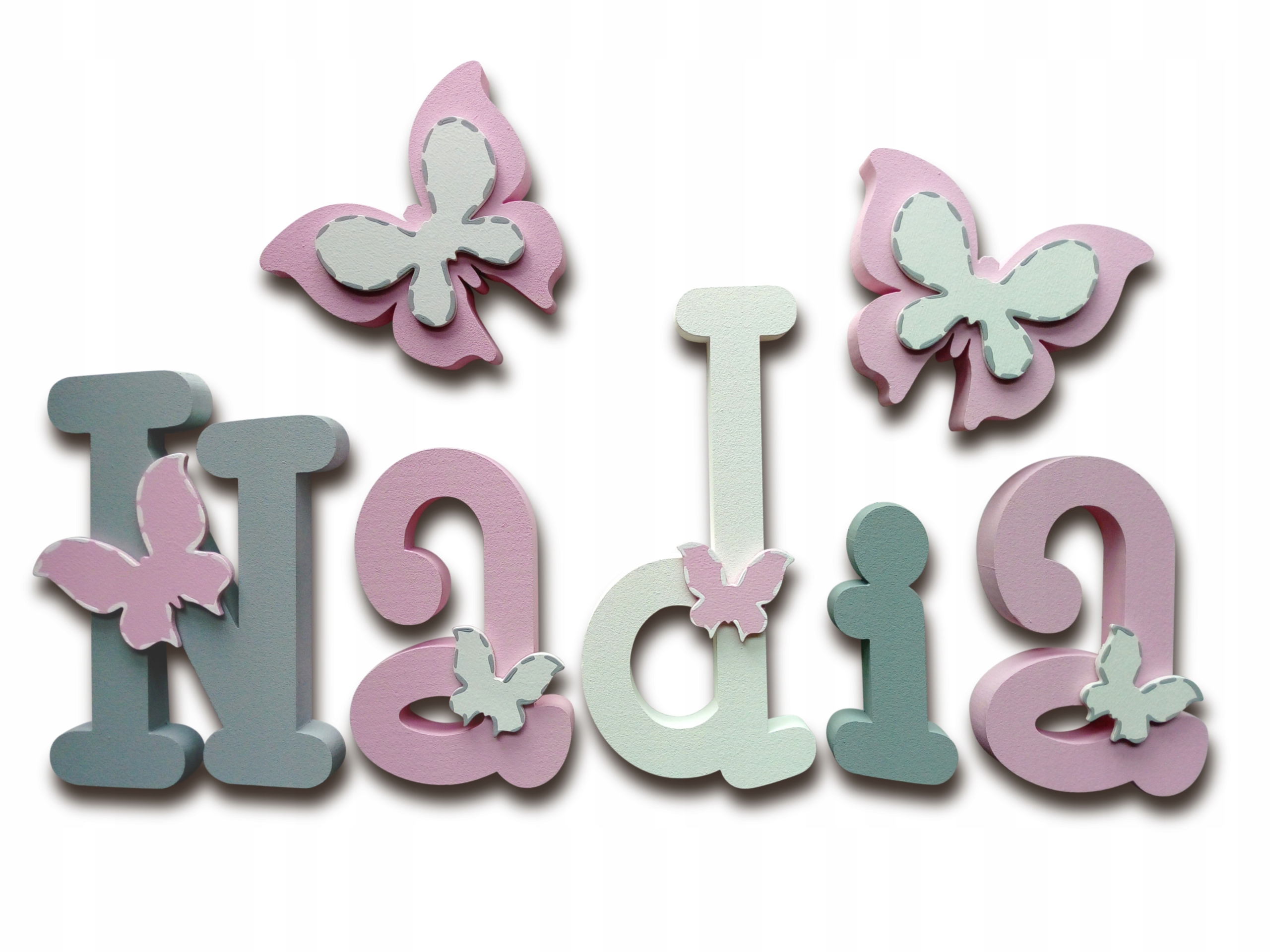 

20CM Literki Na Ścianę 3D Imię Dziecka 5 literowe