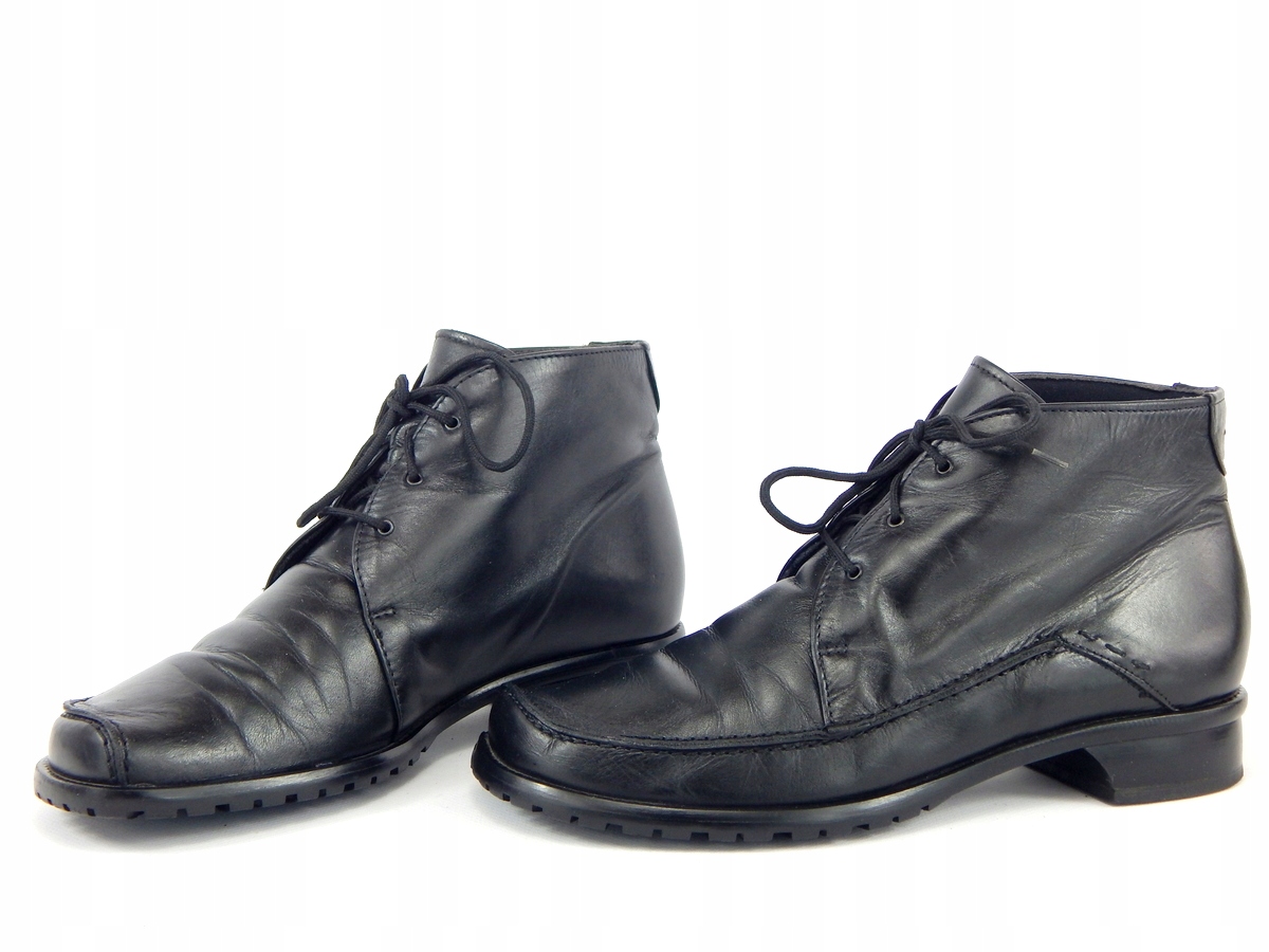 Buty ze skóry FABIANI r38 dł 24,4 cm Wysokość obcasa/platformy 3 cm