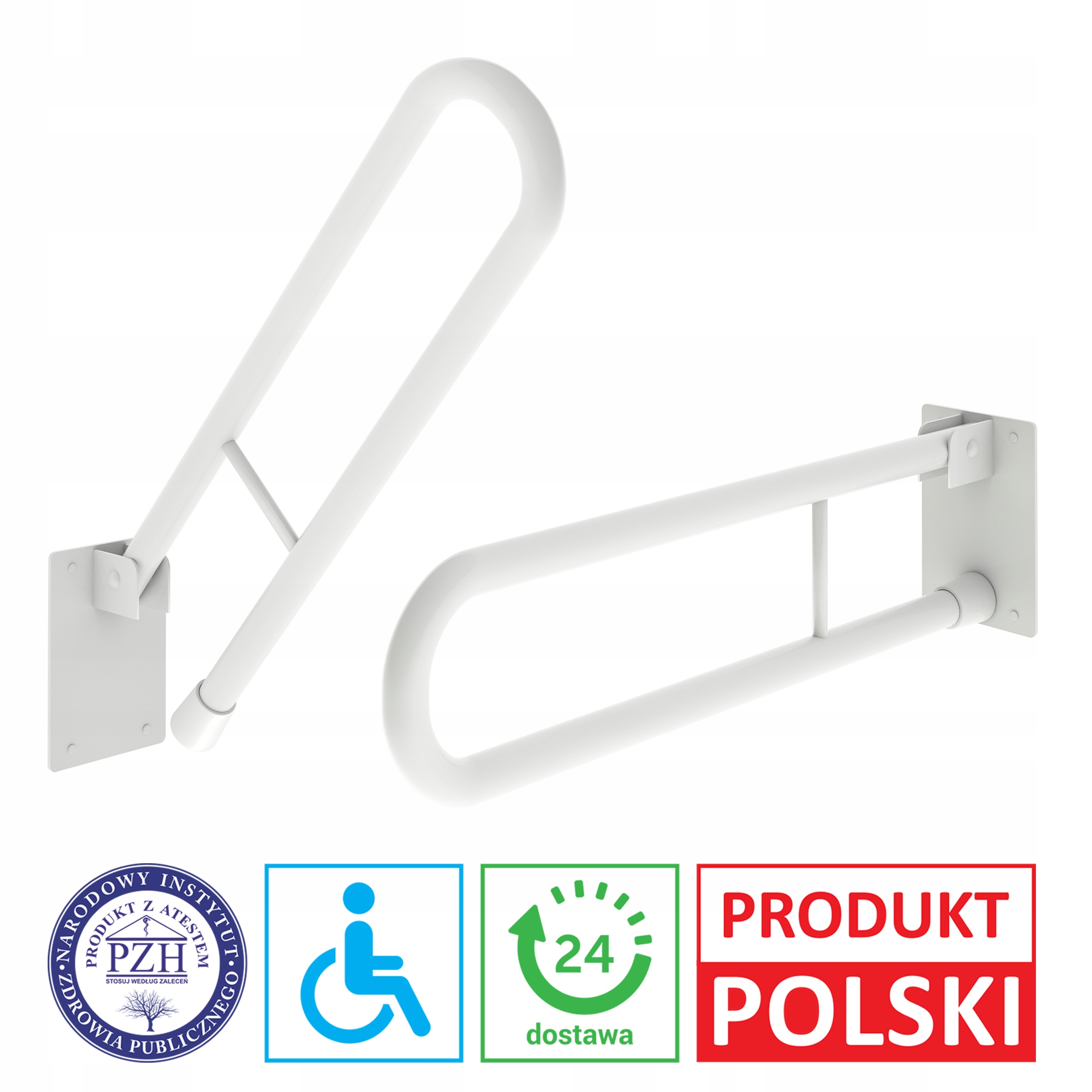 

Poręcz dla niepełnosprawnych uchylna 60 cm Ø25