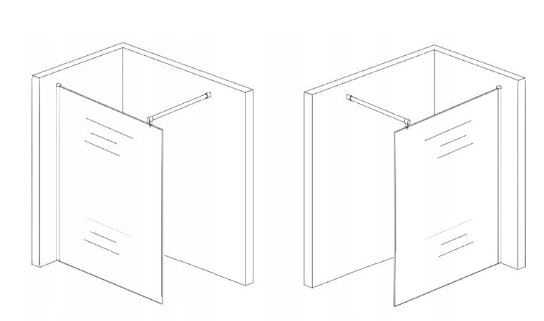 VELDMAN ŚCIANKA PRYSZNICOWA WALK IN MALAGA 110 Szerokość produktu 110 cm