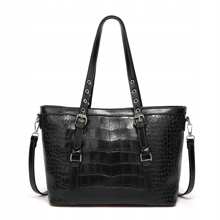 

Damska Torebka Shopper bag Worek A4 Koszyk Czarna