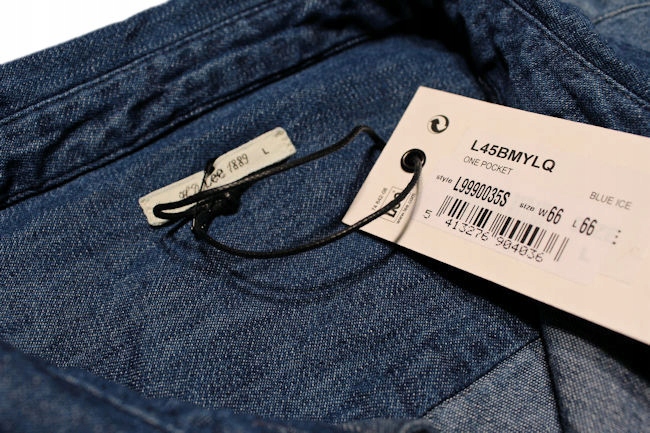 koszula LEE ONE POCKET SHIRT blue ice XS jeans Rękaw długi rękaw