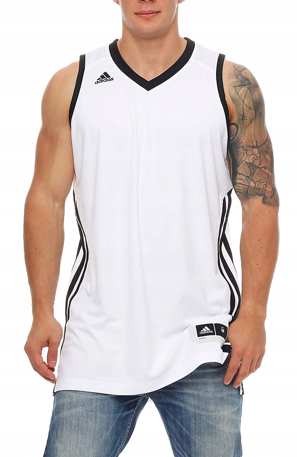 DUŻA MĘSKA KOSZULKA SPORTOWA BEZRĘKAWNIK ADIDAS OBW.180 E Kit2.0 O22442 2XT Kod producenta O22442