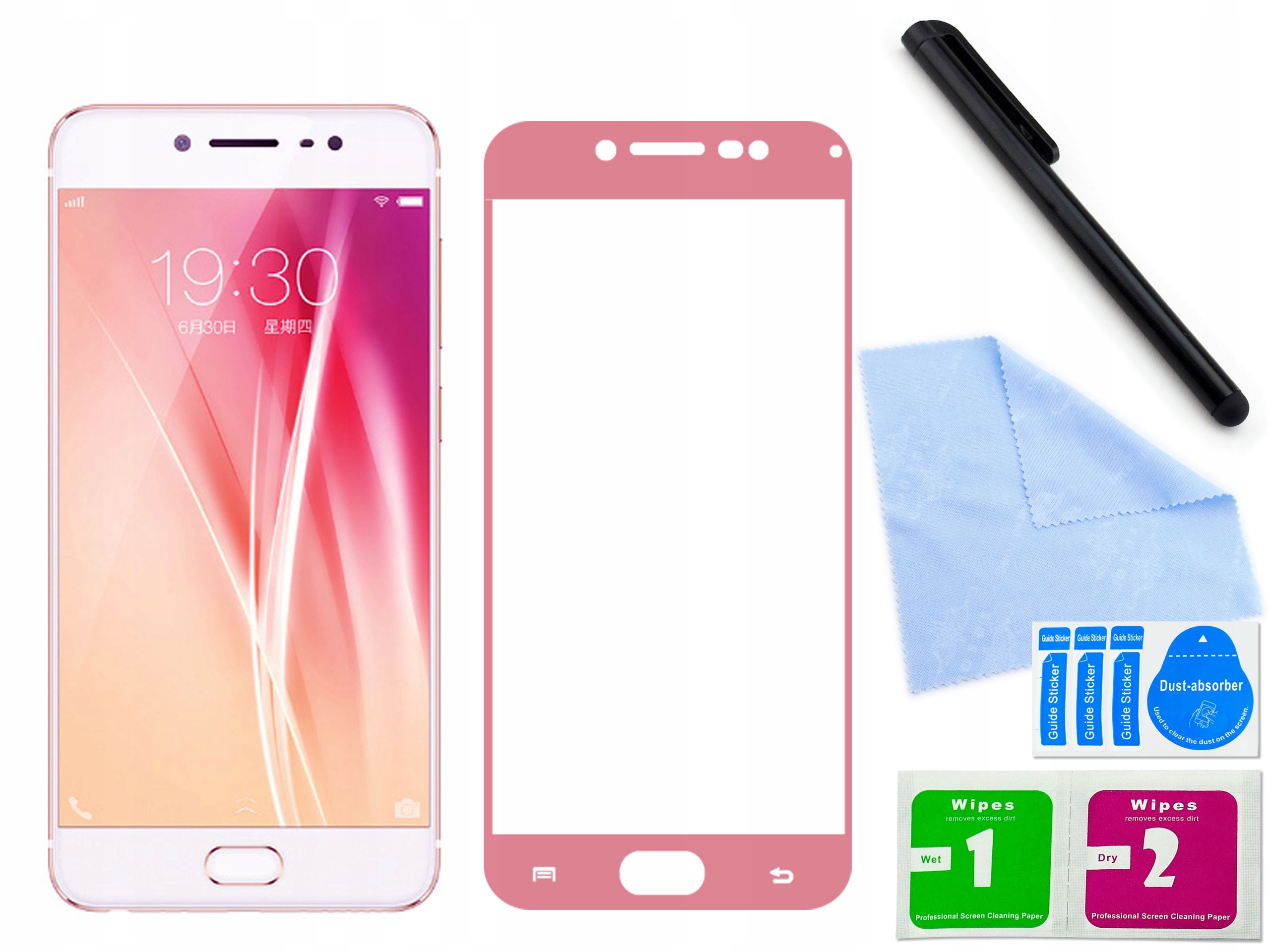 

Szkło Hartowane 3D do Vivo X7 Różowe