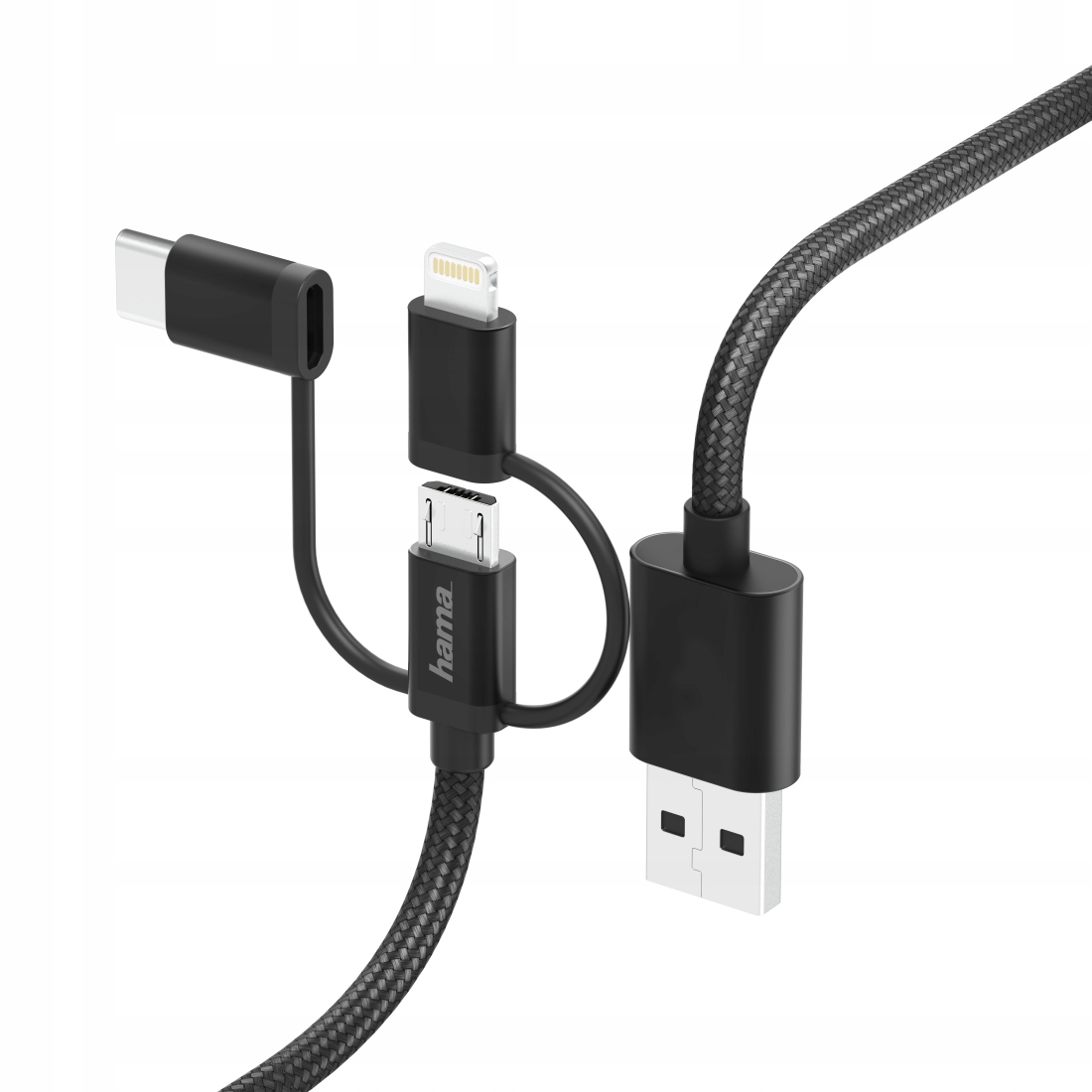 Hama Kabel 3w1 Usb 2.0 LIGHT+microUSB+USB-C 1,5m