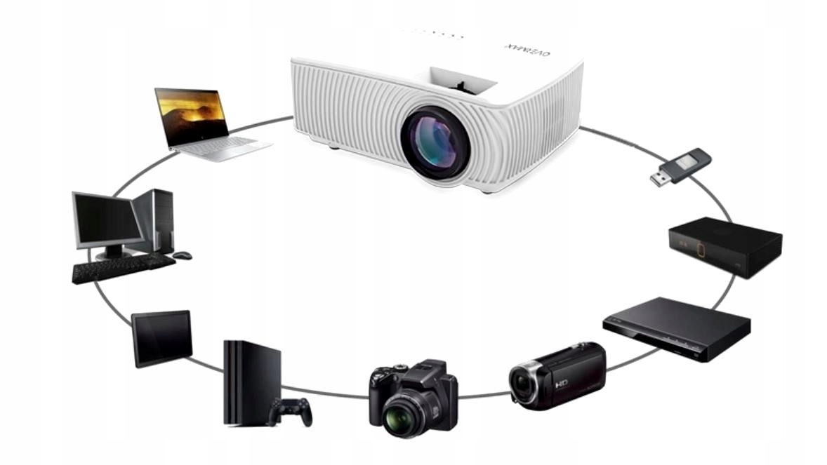 PROJEKTOR RZUTNIK OVERMAX MULTIPIC 2.4 LED HD WIFI Marka inna