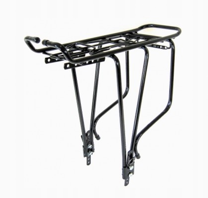 Bagażnik pod sakwy koła 26-28 cali Czarny Stalowy