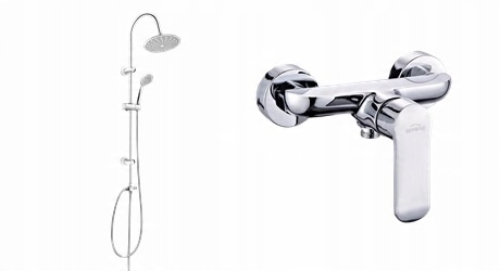 

Deszczownica+bateria Natryskowa Siros Chrom Invena