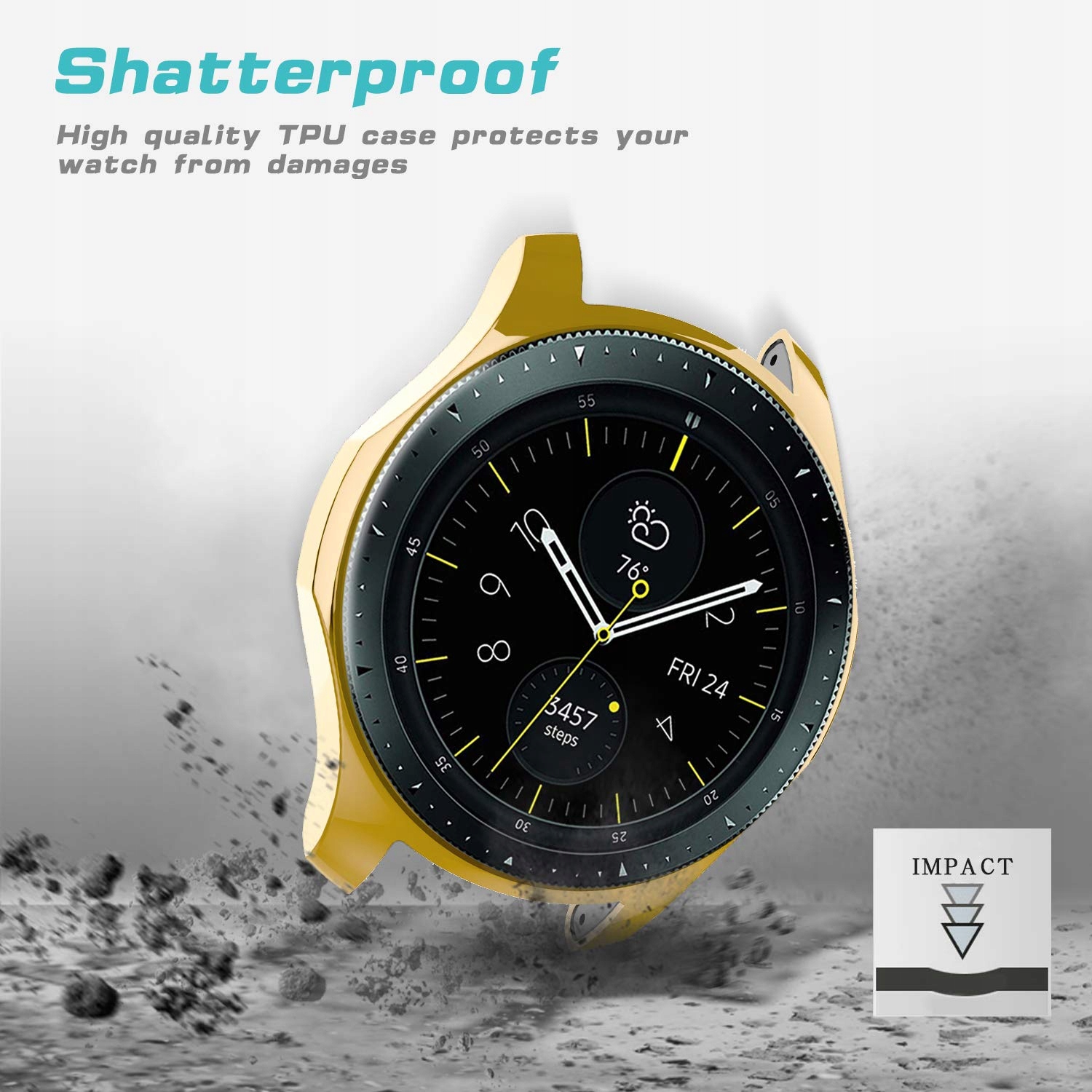 ZŁOTE ETUI CASE SAMSUNG GALAXY WATCH 42mm Materiał neopren