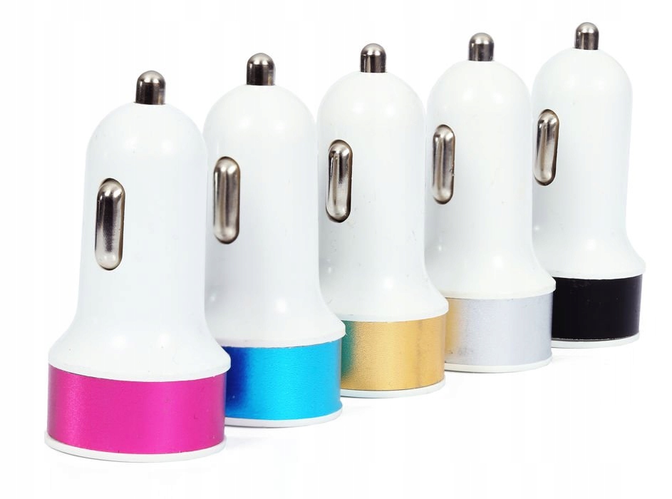 ŁADOWARKA SAMOCHODOWA 2xUSB 2.1A 5 KOLORÓW 12/24V EAN (GTIN) 5903726602907