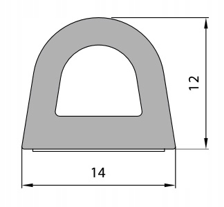 USZCZELKA SAMOPRZYLEPNA DO OKIEN PROFIL D CZARNA
