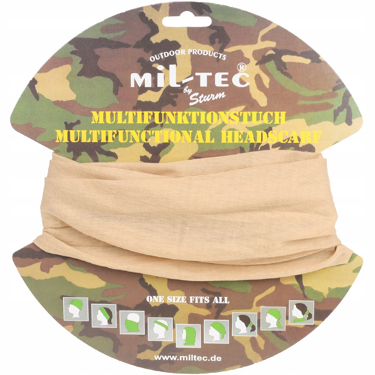 

Chusta na Twarz Wielofunkcyjny Szal Komin - Khaki