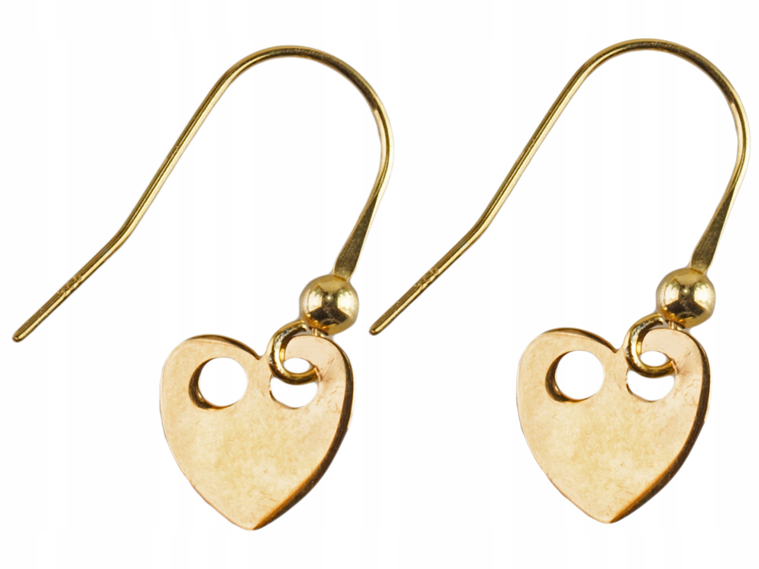 

Versil kolczyki wiszące serca złocone Srebro