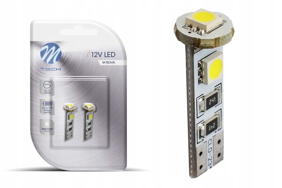 

Dioda żarówka Led L324a W5W 3xSMD5050 Canbus Biała