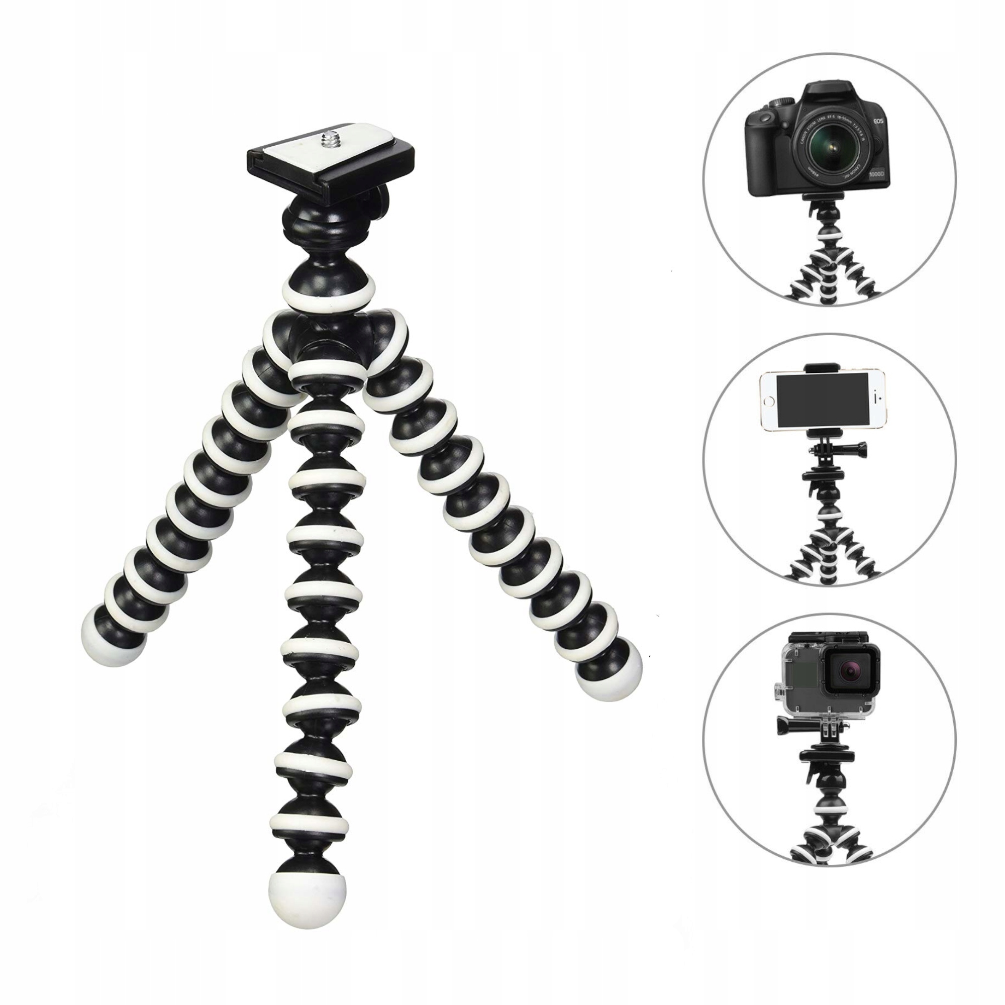 Zdjęcia - Mocowanie kamer sportowych GoPro Statyw elastyczny Flexipod Tripod Duży Stabilny 