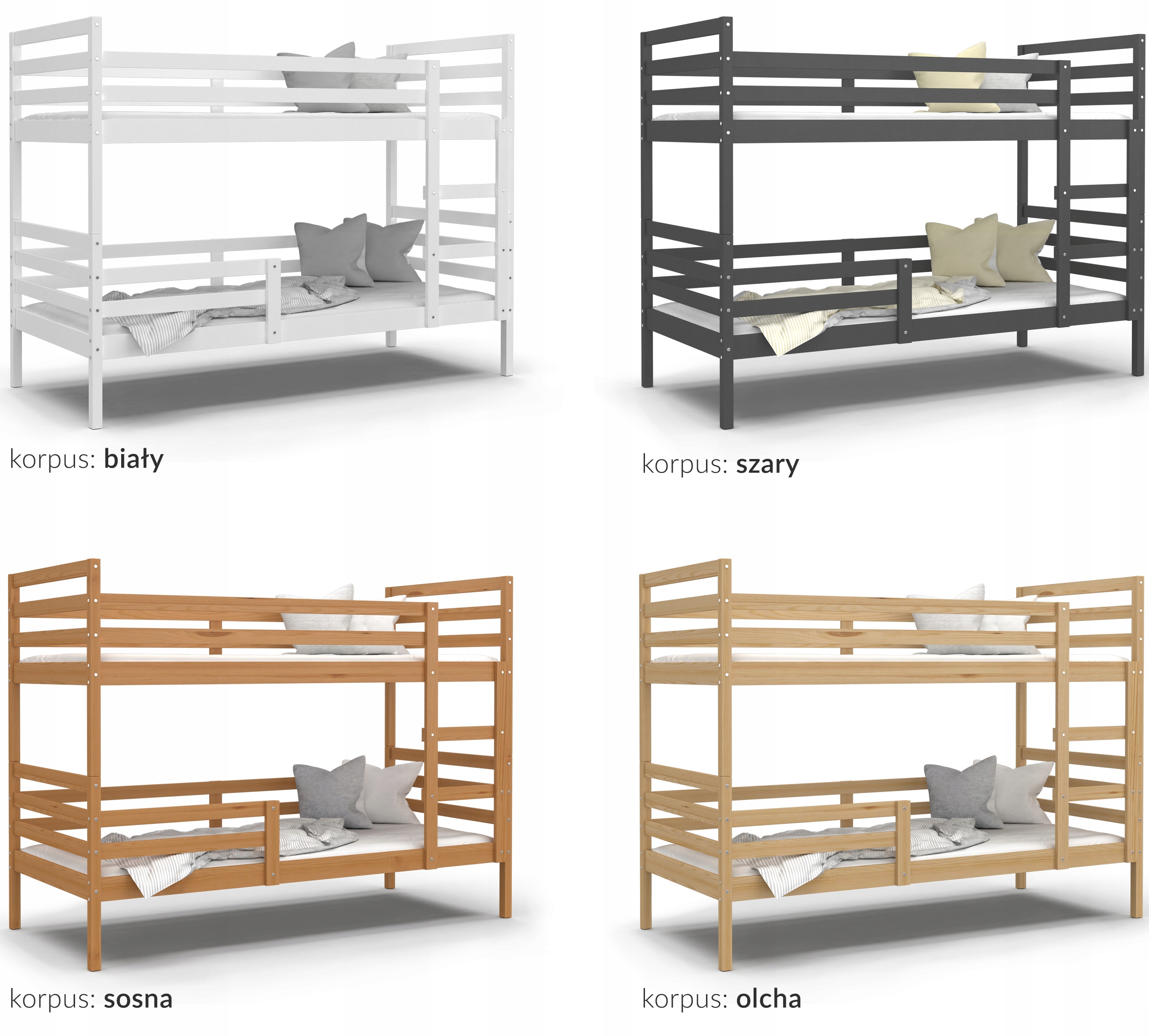 Łóżko piętrowe dziecięce JACEK bez szuflady Bohater brak