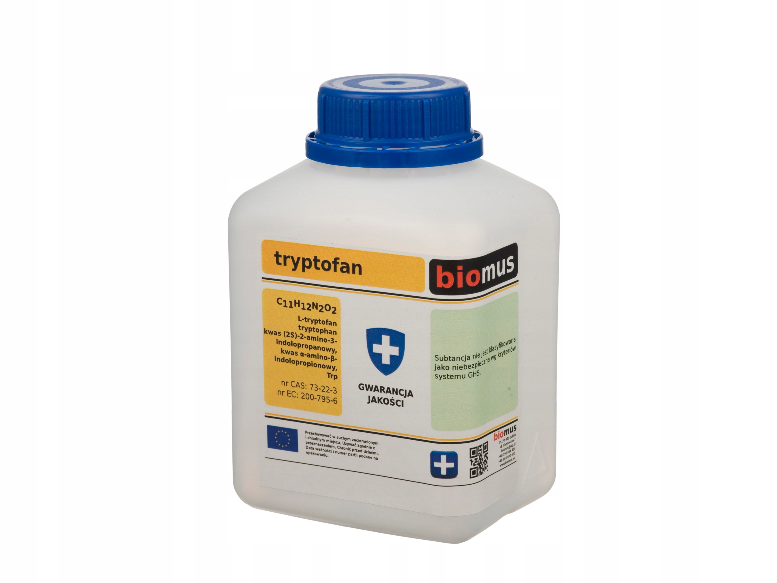 

Tryptofan L-tryptophan czysty 250g Biomus