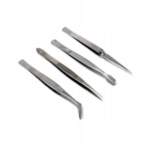 

Zestaw Pęset 4SZT Zakrzywiona PROSTA120mm