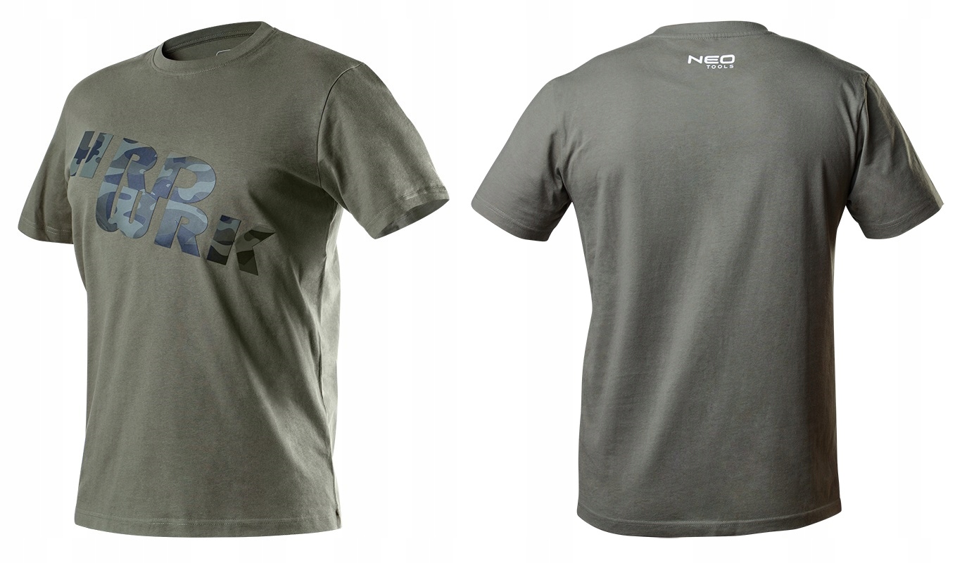 T-SHIRT ROBOCZY OLIWKOWY CAMO, ROZMIAR X