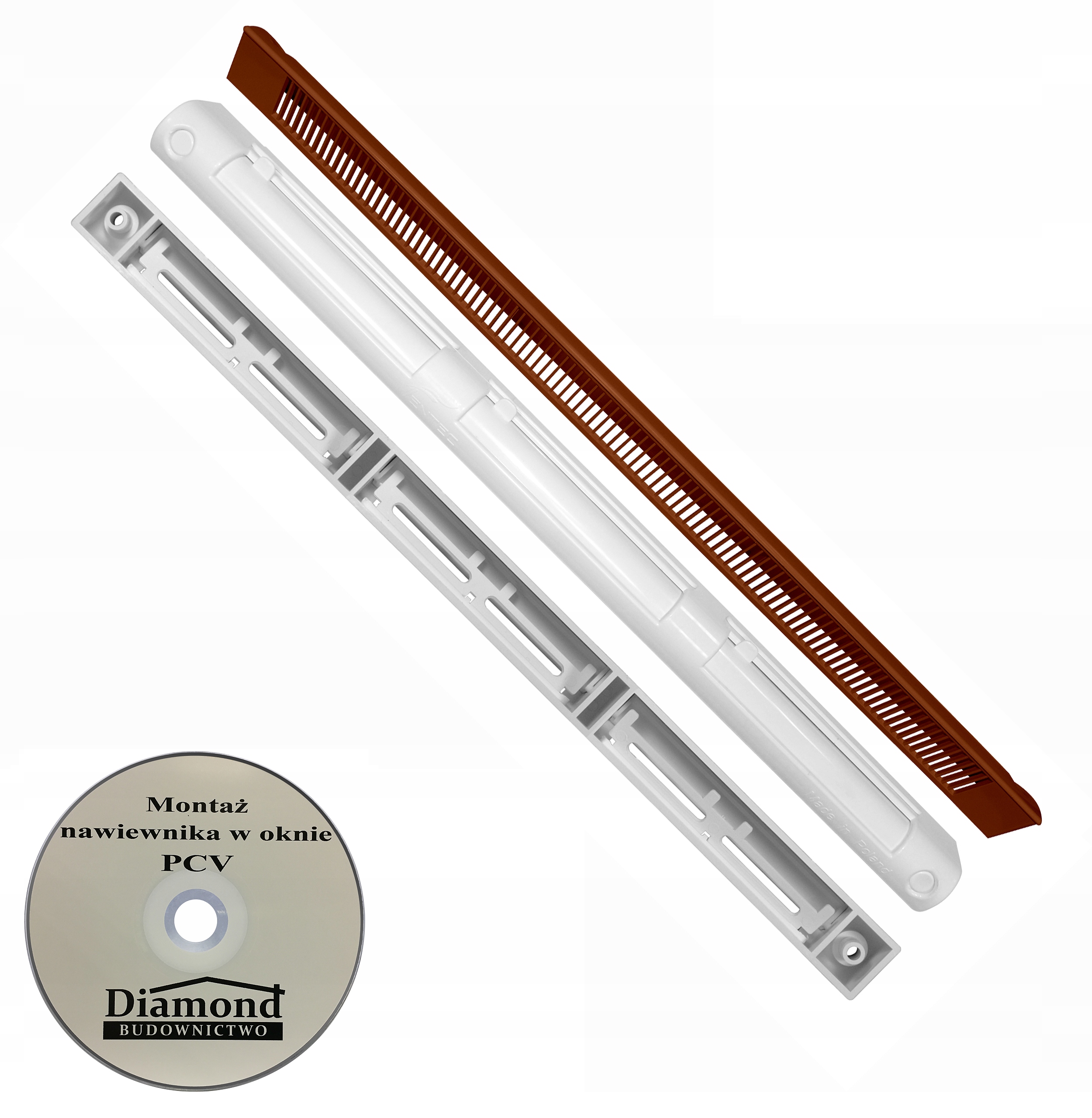 Nawiewnik do okna VENTEC VT 101 JASNY BRĄZ/BIAŁY