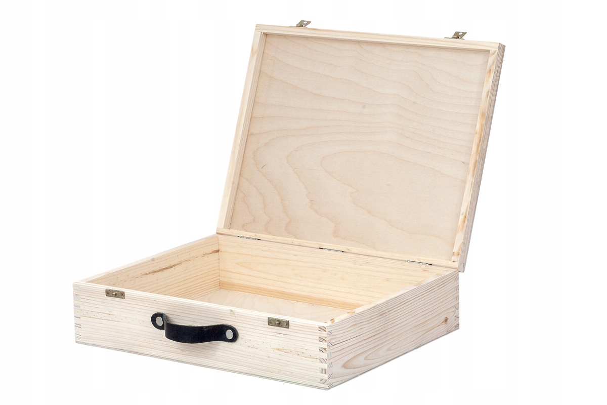 WALIZKA neseser TECZKA z uchwytem drewniana kufer Marka inna