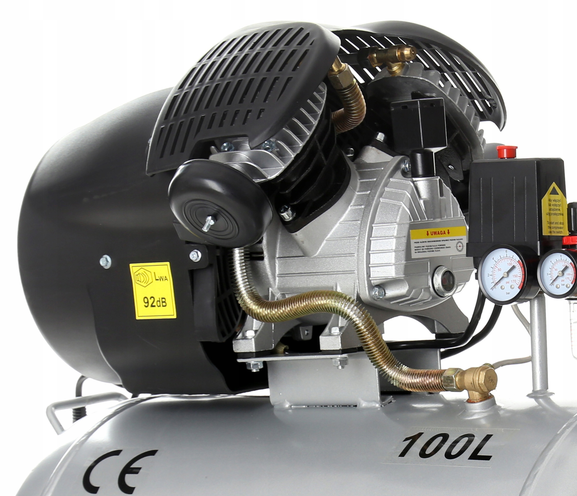 KOMPRESOR SPRĘŻARKA TAGRED 100L DWUTŁOKOWY, 2T 18W1 + SEPARATOR, OLEJE Typ kompresor olejowy