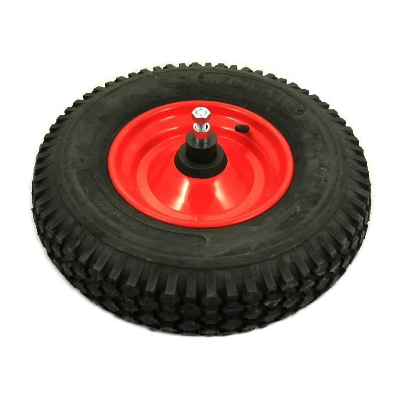 Koliesko na fúrik Pl 400 mm silné 4PR+oska fi 20 mm pevné, odolné