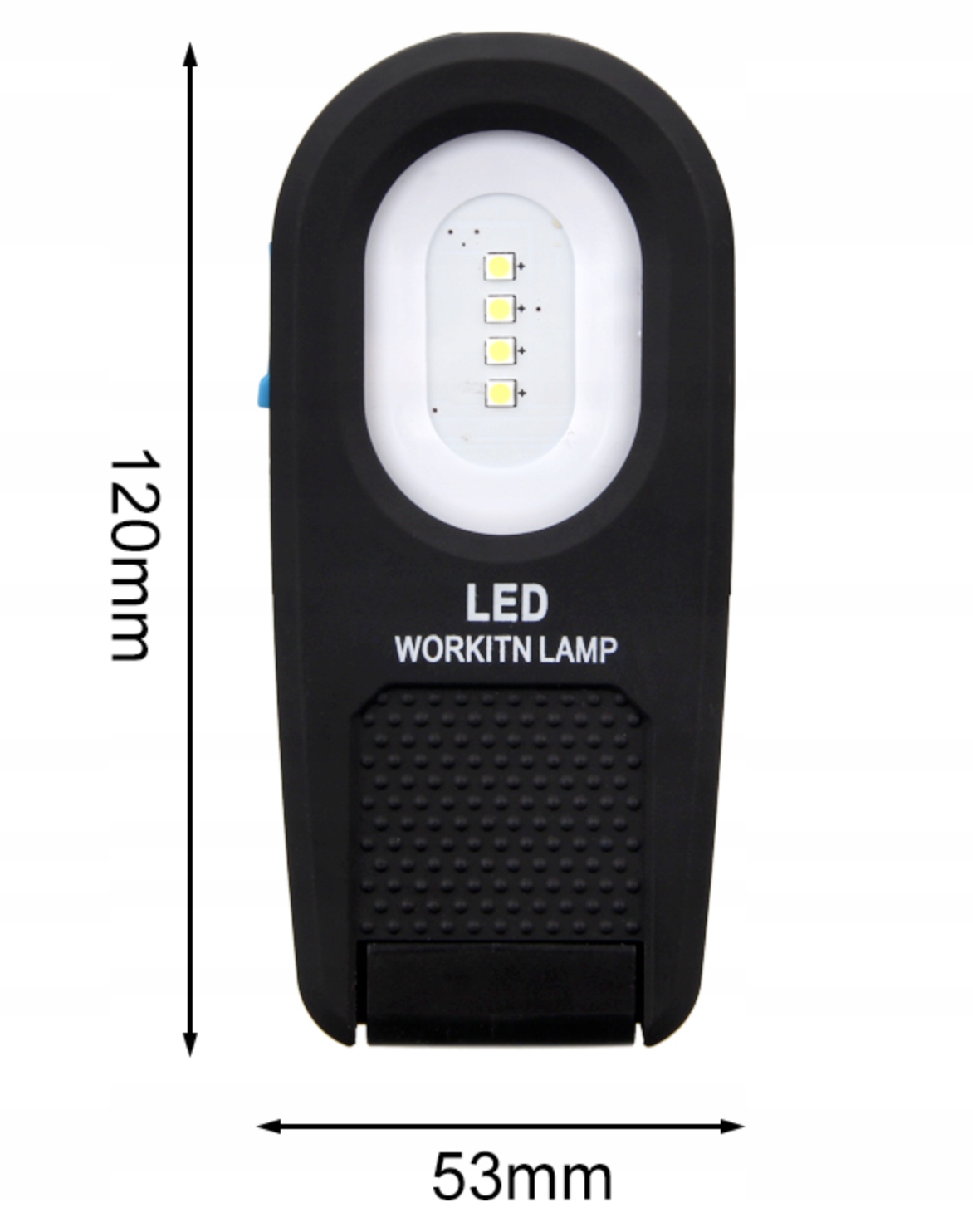 LATARKA LAMPA WARSZTATOWA SMD LED MAGNES HAK USB Kolor dominujący czarny