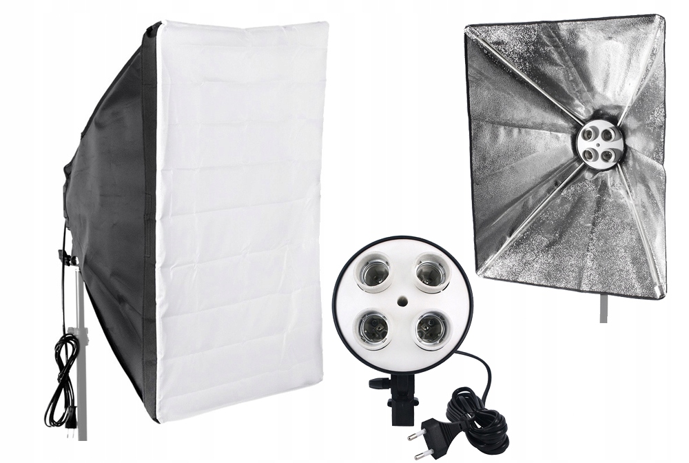 

Lampa Światła Stałego Softbox 50x70 Na 4 Żarówki