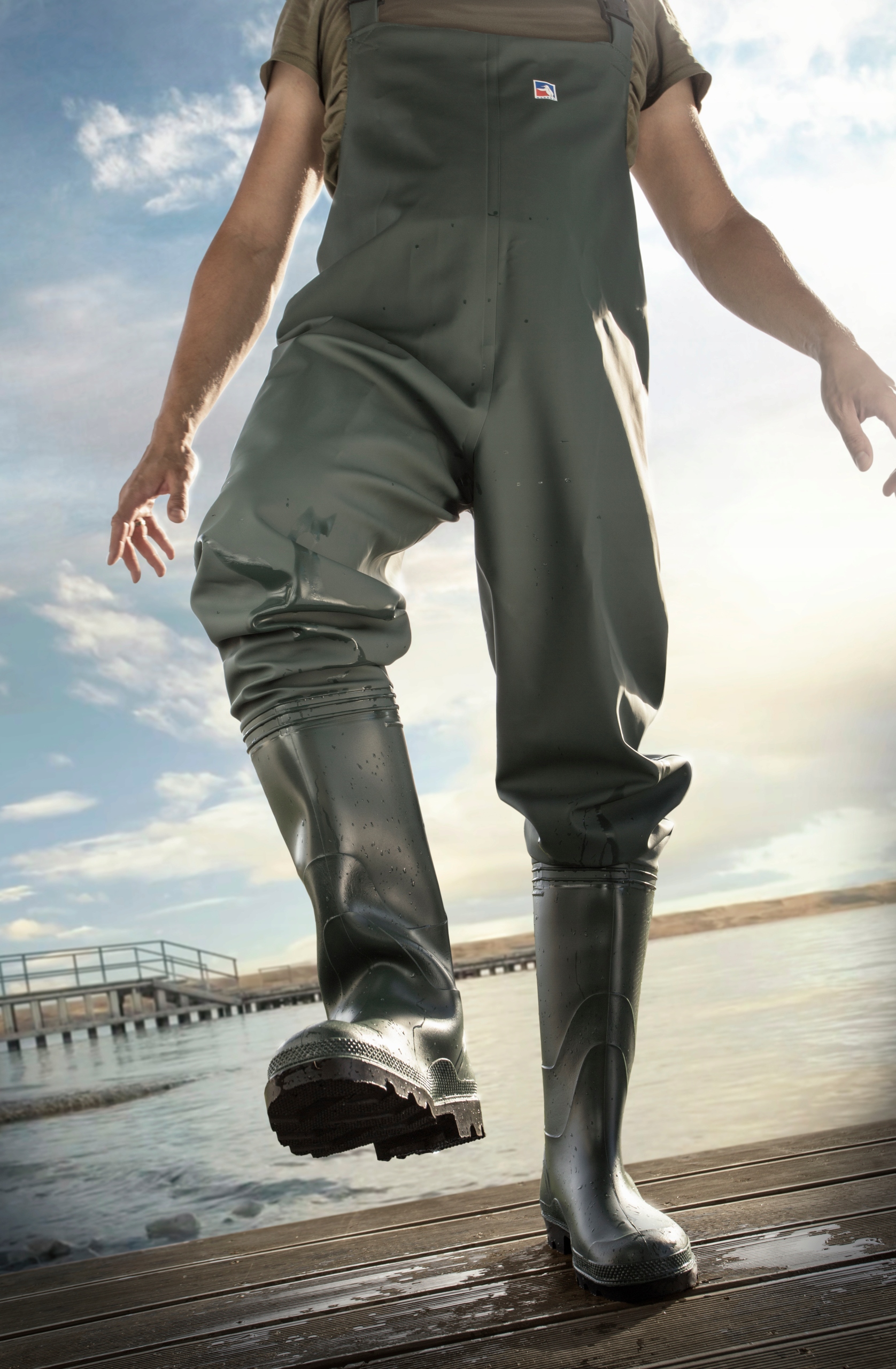 Spodniobuty Wodery Oliwka WADERS Roz. 46 EAN (GTIN) 5903263035954