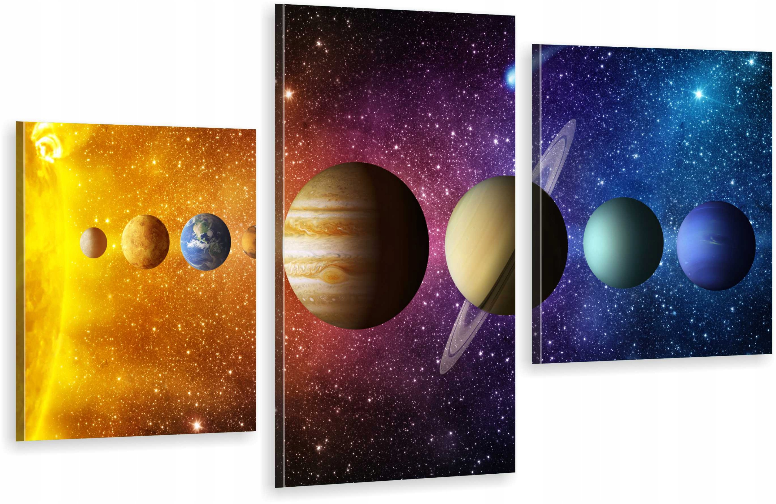 

Tryptyki Obraz Na Ścianę Galaktyka Planety Kosmos
