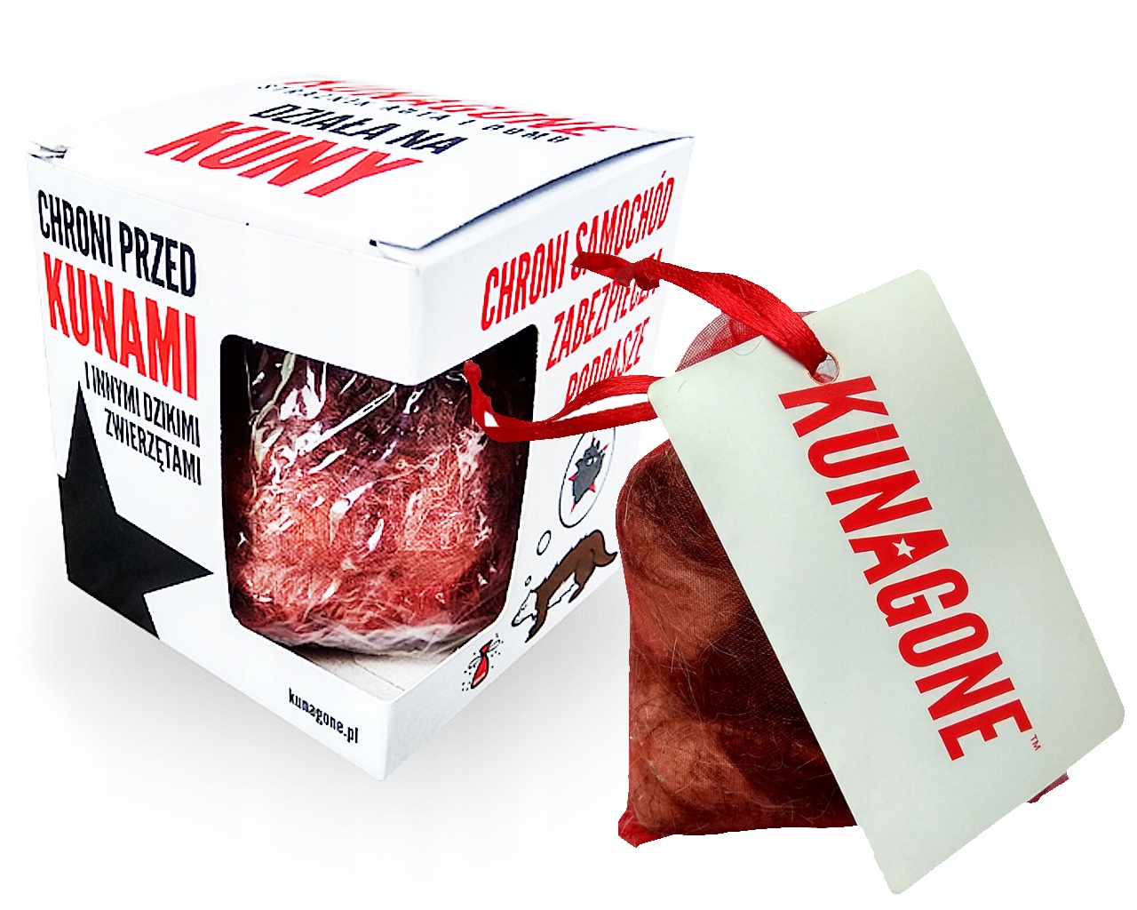 SKUTECZNY ODSTRASZACZ KUN NA KUNY SIERŚĆ PSA KUNAGONE DŁUGIE DZIAŁANIE EAN (GTIN) 5902768819519