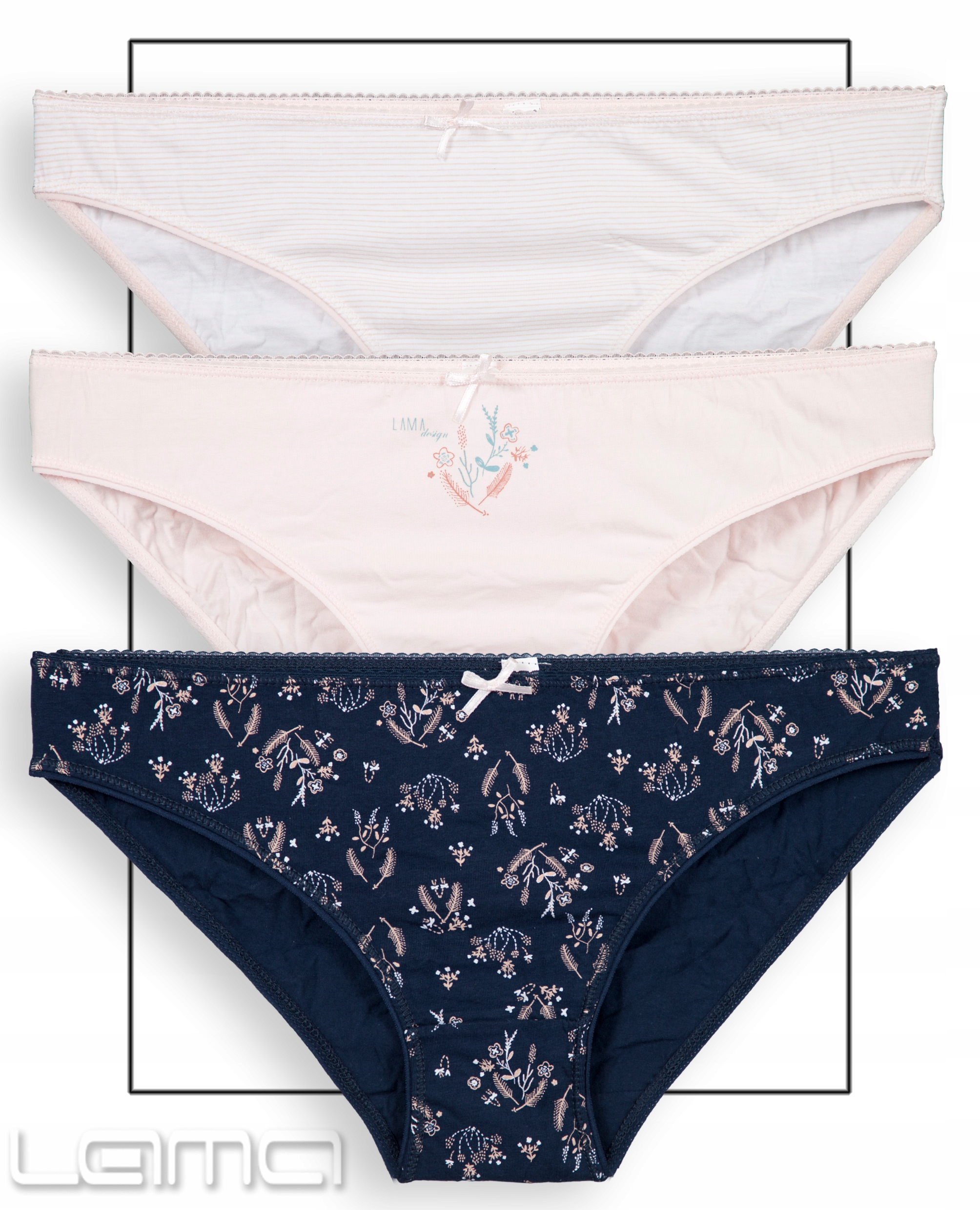 LAMA L-103 MB-13 FIGI DAMSKIE MINI BIKINI 3-pak S Marka Lama